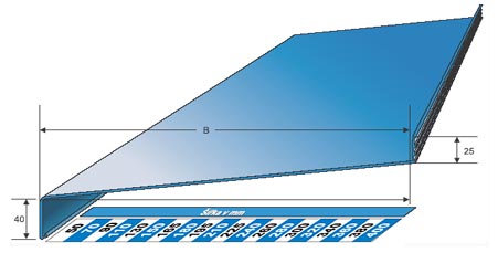 Venkovní pozink FeZn parapet Ohýbaný šíře 360 mm