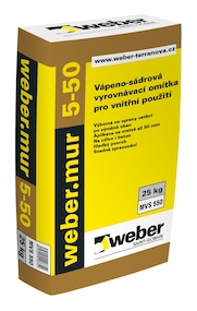 webermur 5-50 vápenosádrová 25 kg