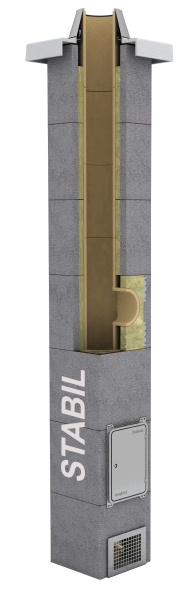 Schiedel STABIL  jednoprůduochový komín průměr 16 cm výška 9 m